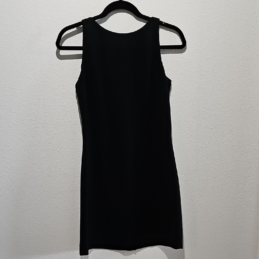Amanda Smith Black Sheath Halter Mini Dress